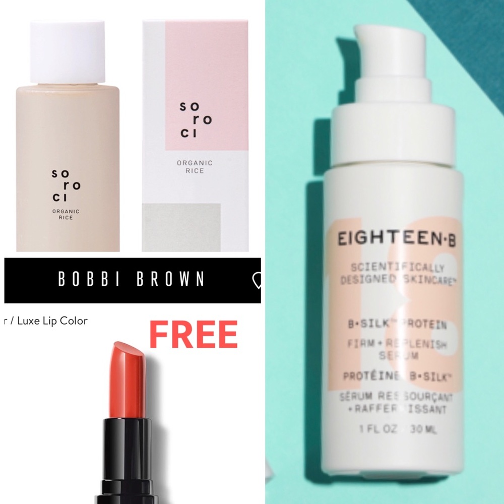 FREE BOBBI BROWN EIGHTEEN-B FIRM SERUM + TONER